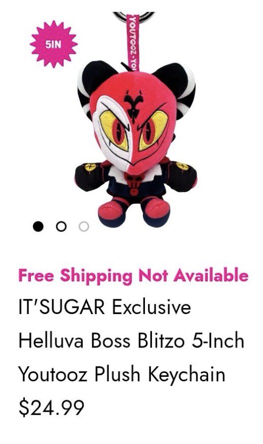 nesspenguin89's tweet photo. Available online at the “IT’SUGAR” website
Leftover SDCC 
•Youtooz Razzle and Dazzle plushies 
•Youtooz Blitz plushie keychain
#HelluvaBoss‌ #YouTooz #itsugar https://t.co/nfuB3RSM4B