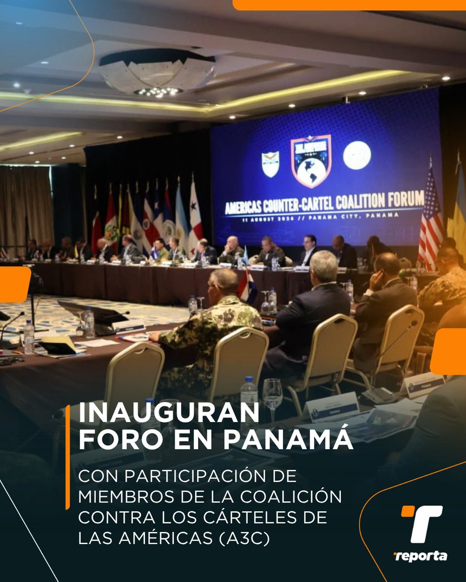 TReporta's tweet photo. Este martes fue inaugurado en la ciudad de Panamá el Foro de la Coalición contra los Cárteles de las Américas (A3C), que reúne a 19 países, con un llamado a transformar la cooperación declarativa en operaciones conjuntas.

El ministro de Seguridad Pública de Panamá, Frank Ábrego, señaló la importancia de "pasar del discurso político a la acción conjunta”, y advertió que la coalición tiene la oportunidad de convertirse en un mecanismo capaz de desarticular las finanzas criminales y proteger a las comunidades de la región.

Además explicó que “ningún país puede enfrentar solo una amenaza que no reconoce fronteras" y Panamá llega a la coalición con experiencias, resultados y una estrategia definida a través del Plan Firmeza, que fortalece el control territorial y la capacidad operativa.

El ministro detalló los avances en el control migratorio, donde entre 2021 y 2024 se registraron 1.2 millones de tránsitos, pero en 2025 sólo 1,091 personas lograron cruzar irregularmente y fueron devueltas a sus países de origen a través de la cooperación regional, y lo que va del 2026 se registran 300 migrantes.

También participa el jefe del Comando Sur de los Estados Unidos, Francis Donovan, quien expresó que la coalición debe ser una organización funcional para luchar contra el enemigo y debe enfocarse en resultados.

Agradeció el apoyo brindado a la coalición y la disposición de Panamá para ser sede de este foro en el que participan ministros, viceministros, jefes de seguridad, defensa y altos mandos militares de la región.

El foro se desarrolla en paralelo al ejercicio Panamax 2026, y cuenta con la participación de Argentina, Bahamas, Belice, Trinidad y Tobago, Bolivia, Chile, Colombia, Costa Rica, República Dominicana, Ecuador, El Salvador, Estados Unidos, Guatemala, Guyana, Honduras, Jamaica, Paraguay, Panamá y Perú.