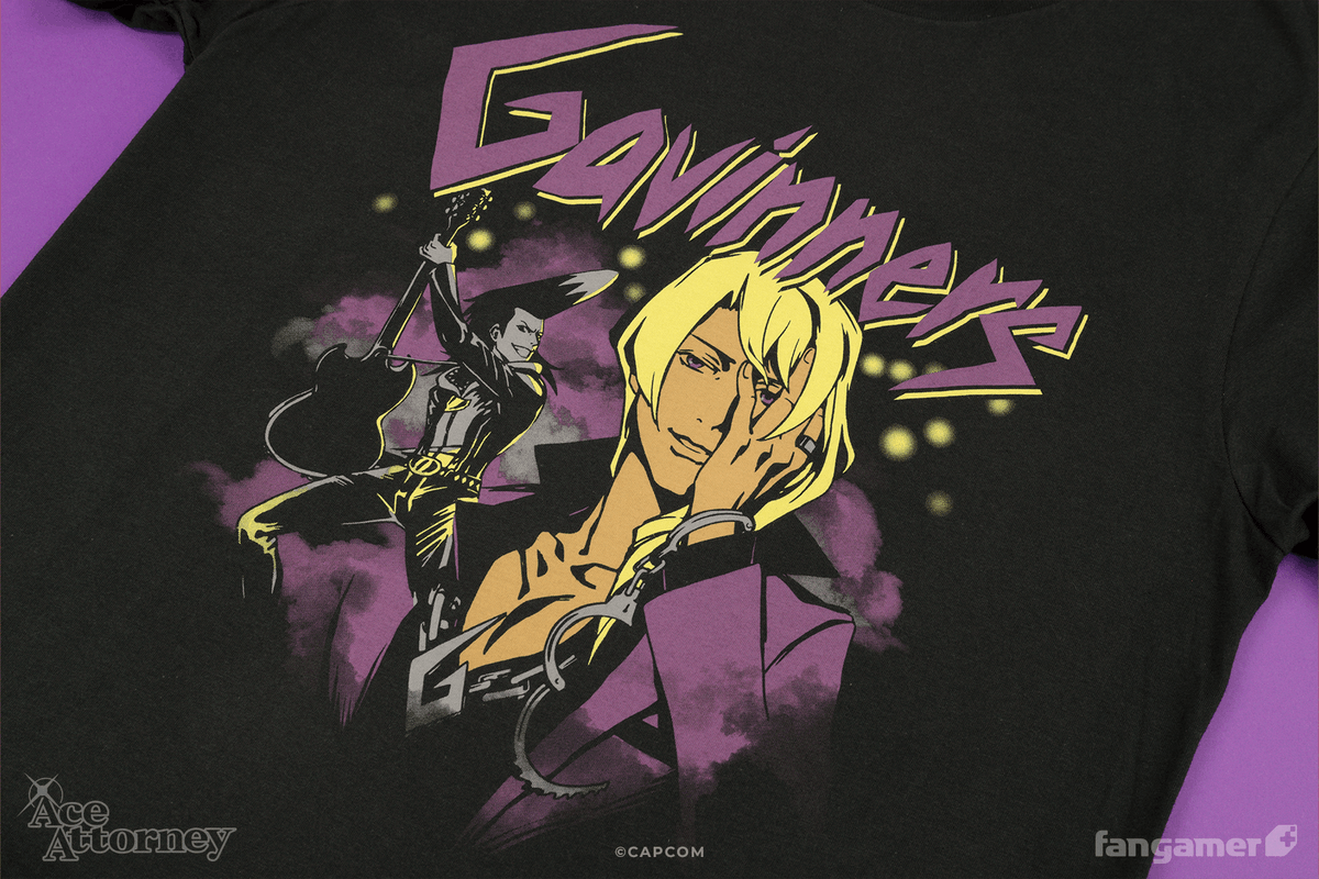 Fangamer's tweet photo. New standees, tour shirts, and pins have joined our official Ace Attorney collection! 

Plus lots more still in stock: https://t.co/0mwyUjtpJB https://t.co/TDXUxVIQfz