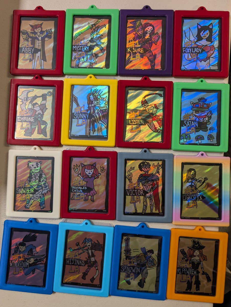 glitchedgoober's tweet photo. Since the best of metals are rotating out for Origins I'll have these 1 of 1 best of Riftbuds for RQ LA 🥸 

If you're #1 for any of these champs at the end of the weekend claim your consolation prize 😂 https://t.co/c9bbUtRQnu