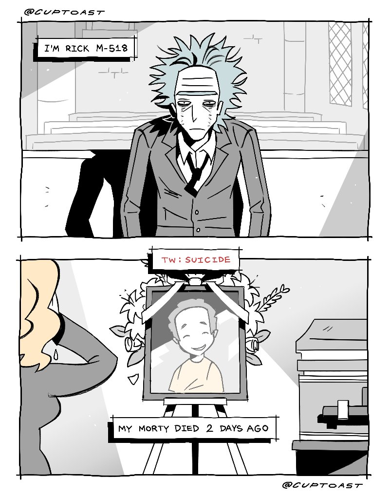 cupTWOst's tweet photo. M-518 (2 days) #RickandMorty

tw // suicide 

(1/5) https://t.co/13eYcAxNpQ