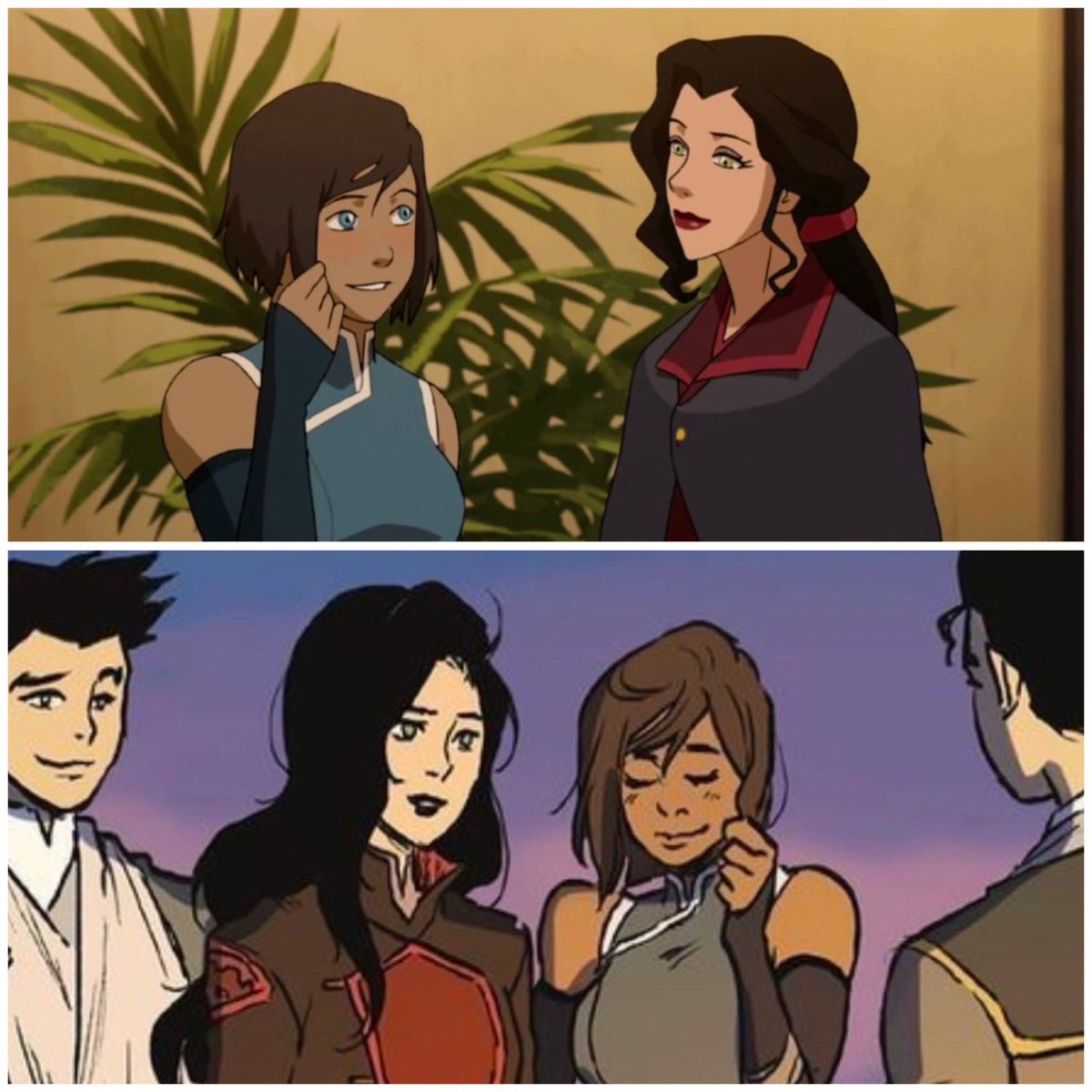 gagesato's tweet photo. Whenever she blushes when she’s near Asami she touches her hair https://t.co/03oclIQd7g