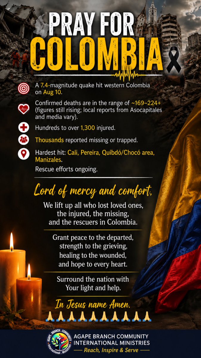 EveSushanthDan's tweet photo. Pray for #ColombiaUnSoloCorazón https://t.co/cZpuyjwxwN