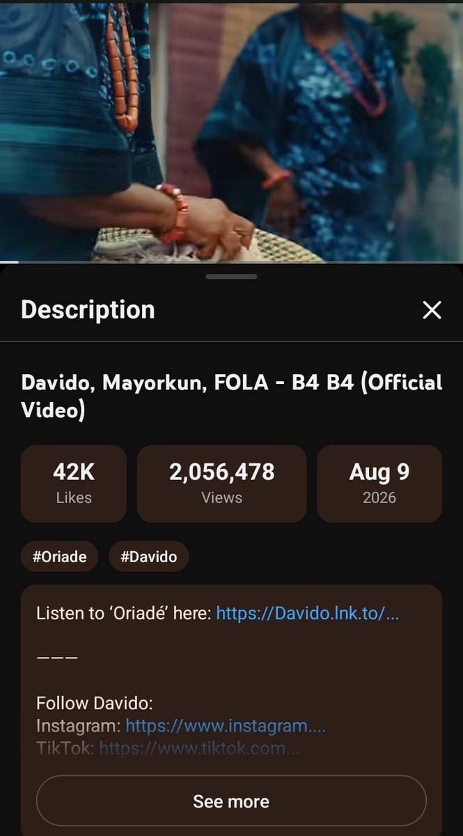 DaVidoCharts's tweet photo. “B4 B4” Official music video has surpassed 2M views on YouTube. https://t.co/r8X4nkCB7S