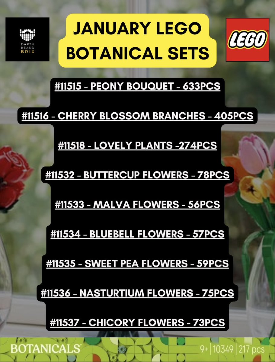 New LEGO Botanical Sets! January - March 2027! #LegoUpdates