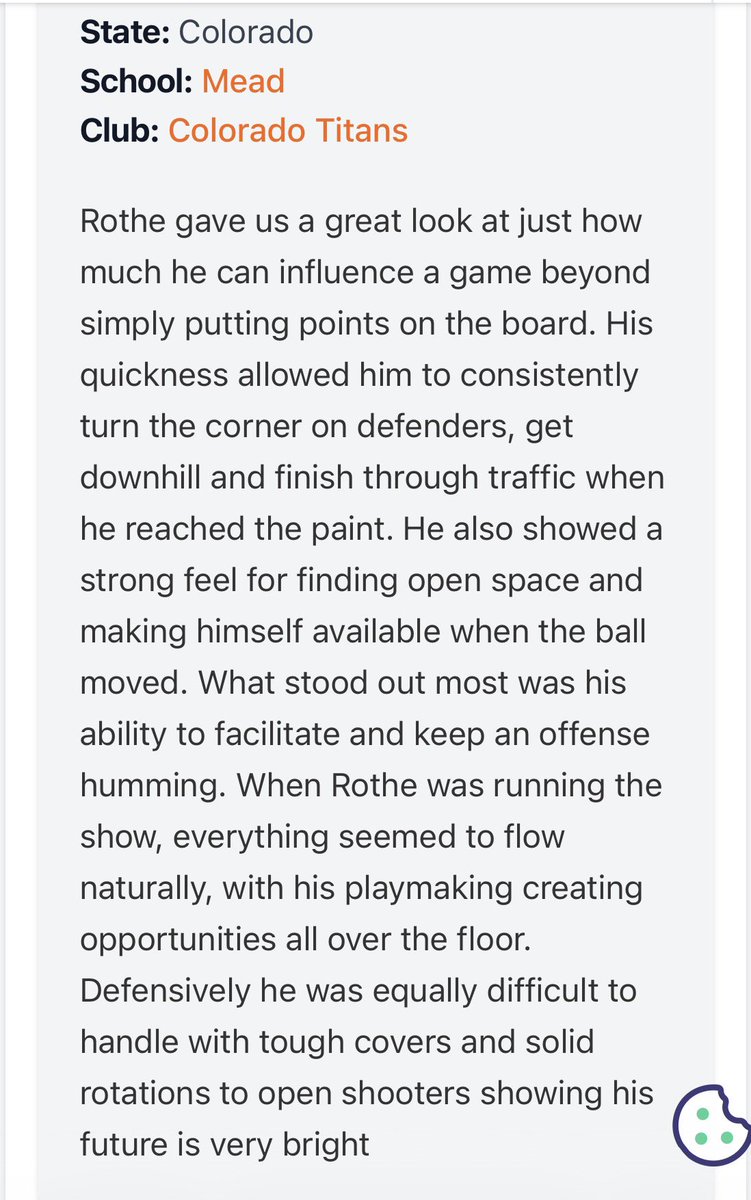 braylon_rothe's tweet photo. Amazing sophomore camp by @PrepHoopsCO. Thank you for the opportunity to show my game against others. A big thank you to @bolopez18 for the write-up, I really appreciate you. https://t.co/d27xTQ12MR