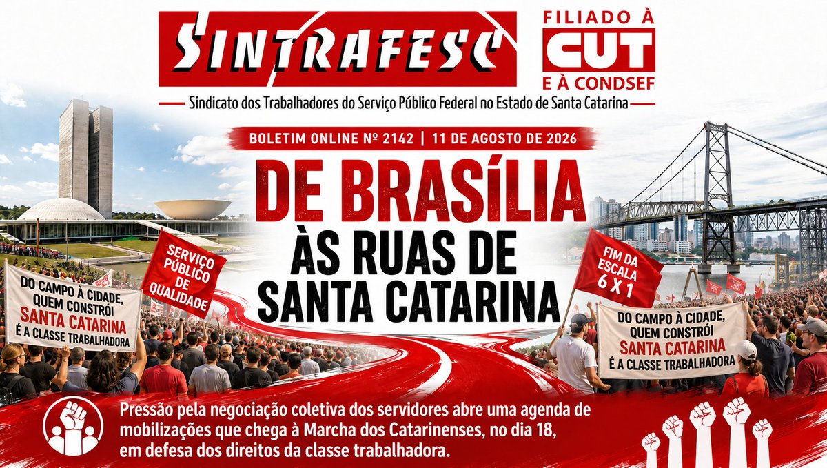 Sintrafesc's tweet photo. Negociação coletiva dos servidores exige urgência - Mobilização em Brasília cobra votação do PL 1893/2026, isonomia e direitos; agenda segue até a Marcha do dia 18. 
https://t.co/1kWLXfmoZD https://t.co/CAWXXFeSsn