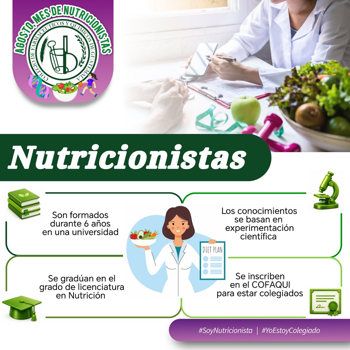 CofaquiGuate's tweet photo. ๐๐๐ ๐๐๐ ๐ก๐จ๐ง๐ฅ๐๐๐๐ข๐ก๐๐ฆ๐ง๐ ๐๐ ๐๐จ๐๐ง๐๐ ๐๐๐๐ฌ๐น
Hoy destacamos importantes caracterรญsticas de profesionales de la Nutriciรณn.
๐ซ No arriesgues tu salud. Consulta Nutricionistas colegiados.
#SoyCOFAQUI
#SoyNutricionista
#YoEstoyColegiado https://t.co/zy5URo6teZ