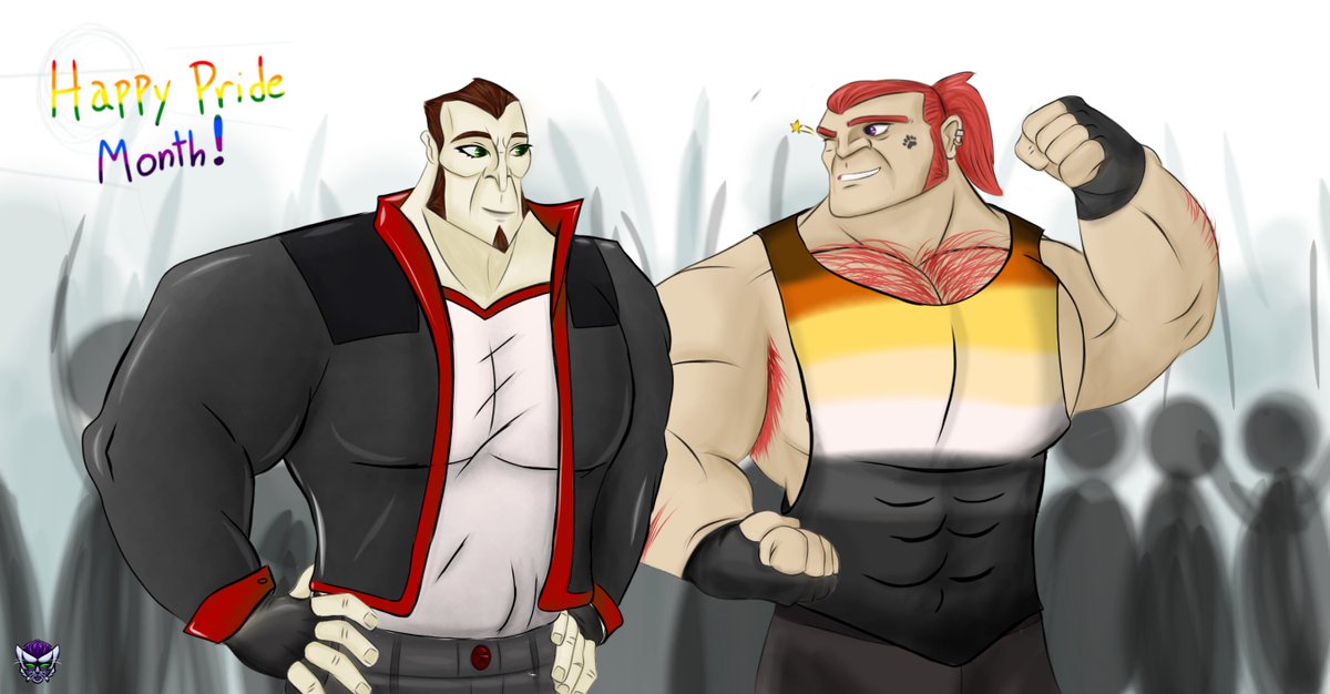 K3ll7Sh4d0W0lf's tweet photo. I don't know how to explain this. I barely finished it and August has already started. But I have my reasons, and one of them is my job with mixed shifts. Oh well.
#pridemonth #slugterra #Bajoterra #DrBlakk #bara #muscle #bearpride #sexymen #fanart #NOTAI https://t.co/tKsS7GHXib