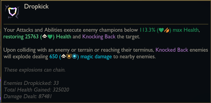 xarthav's tweet photo. In @riotgames Eyes this is completely fine and doesn't need a cap. 
I swear to god its easily cappable at 25% and people still defend it. 
Everyone who defends it would also kick a pregnant woman because "Haha funny execute" https://t.co/LXUXrkB3aZ