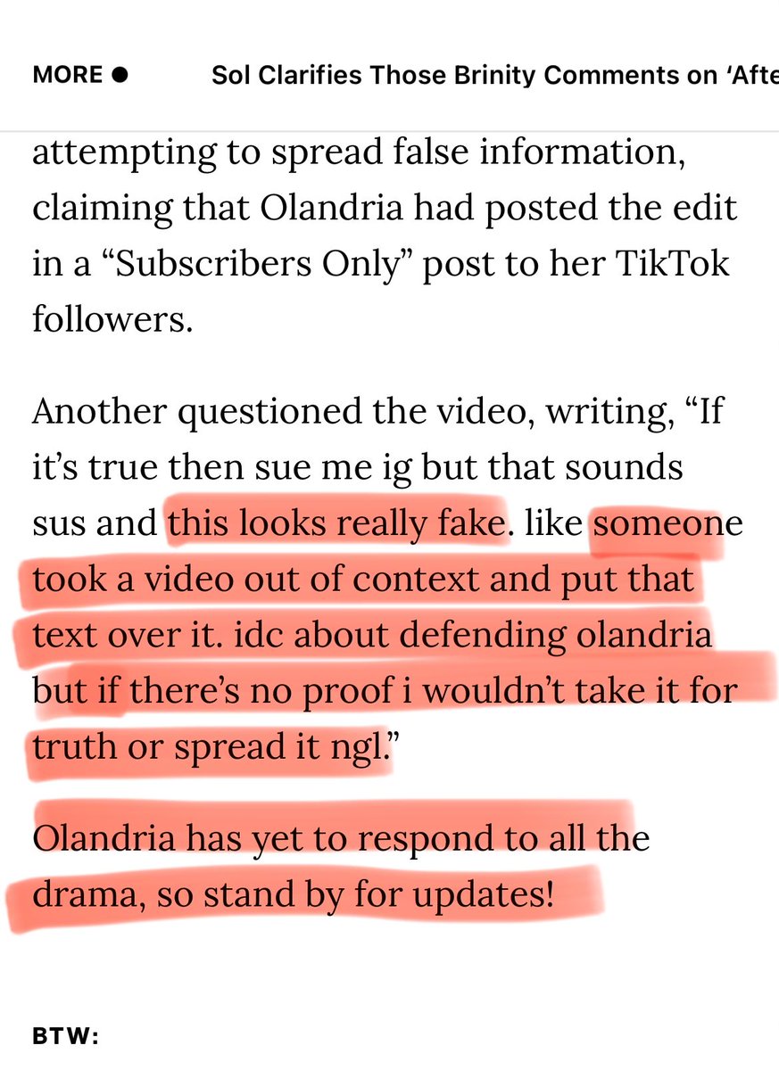 sherisesxo's tweet photo. The same article that’s showcasing your psychotic behaviour and the misinformation you’re spreading to push your false narratives about Olandria ? https://t.co/2jaVNpVULF