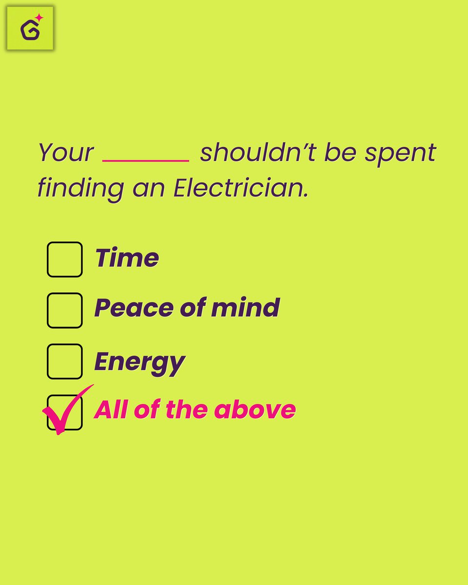 _genieeit's tweet photo. Time ⏳️Energy⚡️ Peace of mind ☮️
Don’t waste any of them looking for the right professional.
Geniee’s got you. ✨

Wish it?💫 Geniee it!🧞‍♂️

#Geniee #homeservices #follow #explorepage #trendingnow https://t.co/ck4ktpXd0O