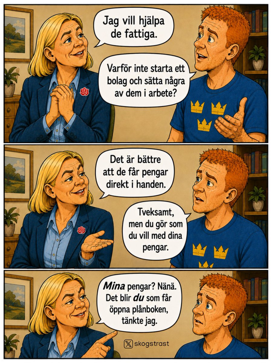 skogstrast's tweet photo. Magda i diskussion med ”Medelsvensson”. https://t.co/LAqBkgQPCH