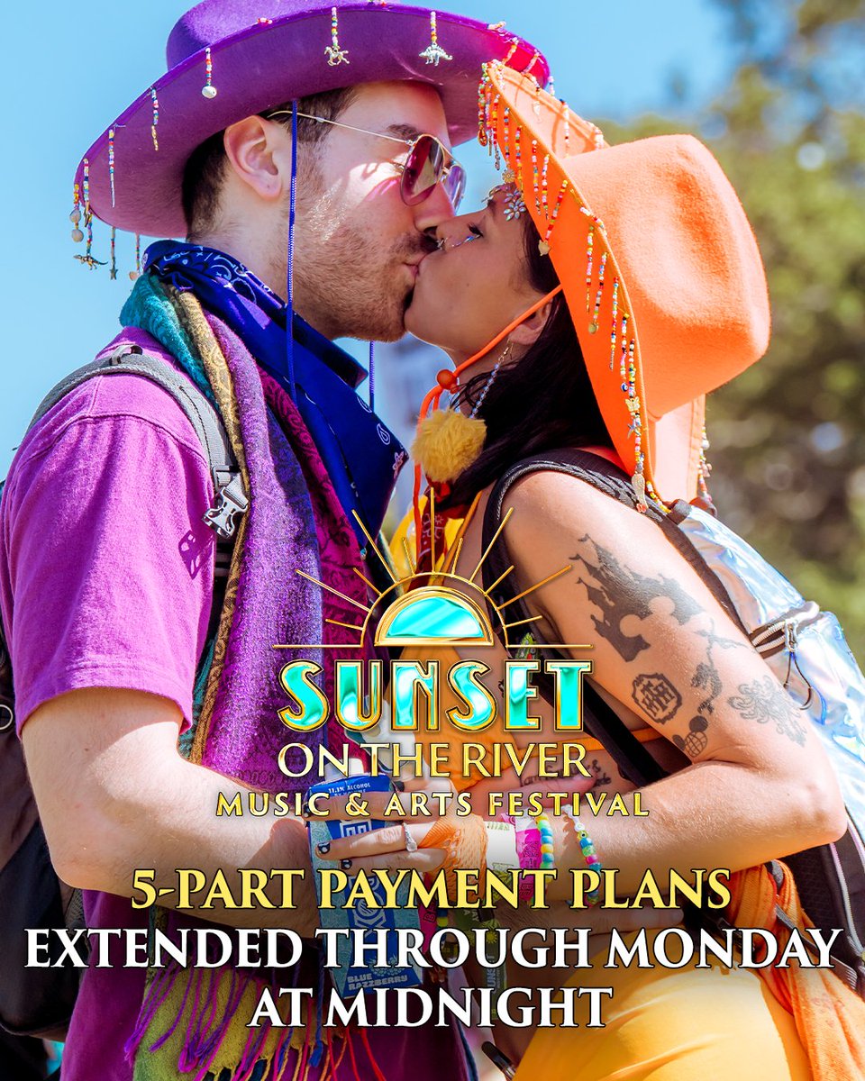 sunsetotr's tweet photo. Cheers! 🥂 5-Part payment plans are extended until Monday, 8/17 at midnight! ✨

Reserve your 2-Day pass with a $5 deposit today: https://t.co/GmXepLSM6t 🌿 https://t.co/stuJRkKNZE