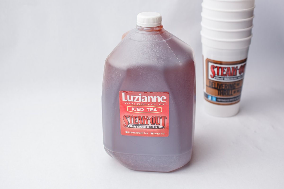 SteakOutColumbu's tweet photo. When you love our sweet tea, but one cup just isn't enough. Order a #gallon for later! https://t.co/Y9zx1l9I8P https://t.co/RBw9B4Dn8A