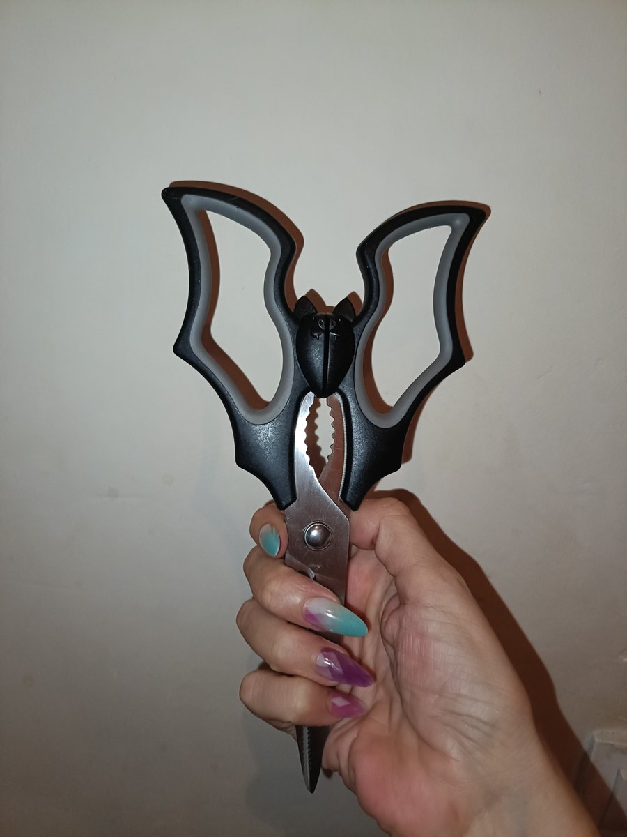 Ana_LaPersona's tweet photo. Se me rompieron las tijeras de cocina y ahora tengo LAS tijeras de cocina, dios mío las amo 🦇❤️ https://t.co/lyM5dQccVp