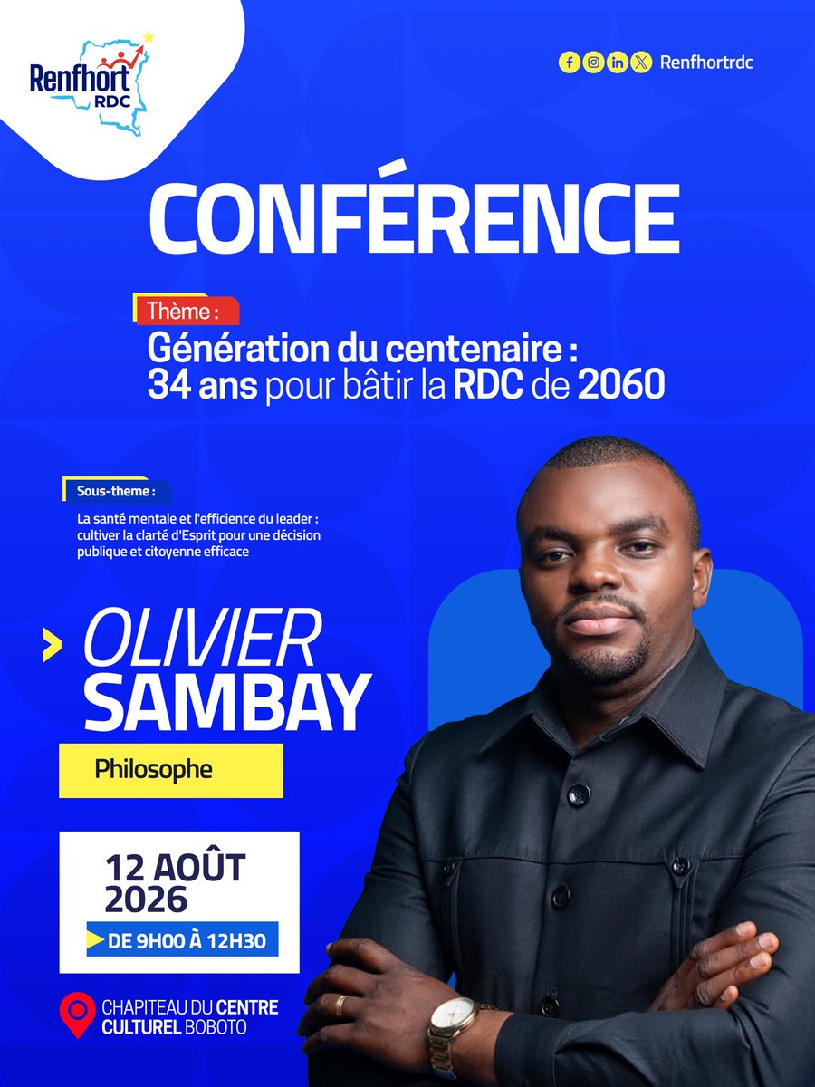 prisca_manyala's tweet photo. Quelle génération voulons-nous être pour la RDC du futur ? 🤔🇨🇩

Nous aurons demain l’occasion d’écouter et d’échanger avec des personnalités qui partageront leurs expériences, leurs réflexions et leurs regards sur les enjeux qui façonneront notre pays.

Gouvernance, prospective, culture, santé mentale, engagement citoyen; autant de sujets pour nourrir notre réflexion et mieux comprendre le rôle que nous avons à jouer dans la construction de la RDC à l’horizon 2060.

Jeunes leaders, venez écouter, questionner et prendre part à ces échanges.

#RDC #leadership #Bonnegouvernance #jeunesse #engagementcitoyen
@ZakMukendi