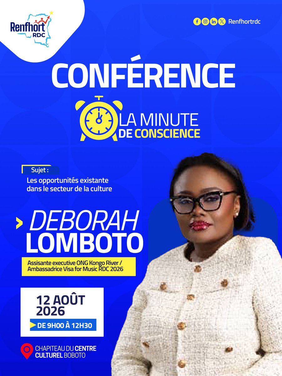 prisca_manyala's tweet photo. Quelle génération voulons-nous être pour la RDC du futur ? 🤔🇨🇩

Nous aurons demain l’occasion d’écouter et d’échanger avec des personnalités qui partageront leurs expériences, leurs réflexions et leurs regards sur les enjeux qui façonneront notre pays.

Gouvernance, prospective, culture, santé mentale, engagement citoyen; autant de sujets pour nourrir notre réflexion et mieux comprendre le rôle que nous avons à jouer dans la construction de la RDC à l’horizon 2060.

Jeunes leaders, venez écouter, questionner et prendre part à ces échanges.

#RDC #leadership #Bonnegouvernance #jeunesse #engagementcitoyen
@ZakMukendi