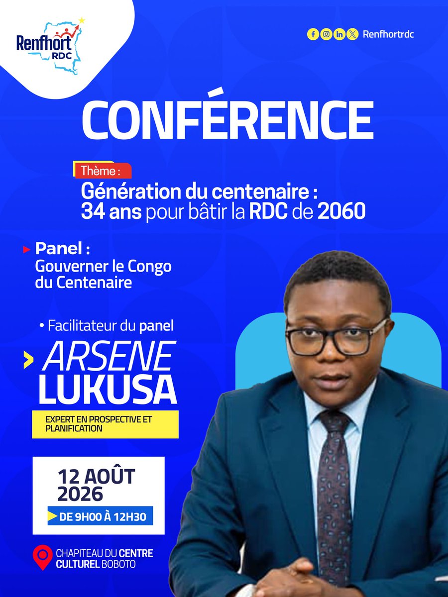 prisca_manyala's tweet photo. Quelle génération voulons-nous être pour la RDC du futur ? 🤔🇨🇩

Nous aurons demain l’occasion d’écouter et d’échanger avec des personnalités qui partageront leurs expériences, leurs réflexions et leurs regards sur les enjeux qui façonneront notre pays.

Gouvernance, prospective, culture, santé mentale, engagement citoyen; autant de sujets pour nourrir notre réflexion et mieux comprendre le rôle que nous avons à jouer dans la construction de la RDC à l’horizon 2060.

Jeunes leaders, venez écouter, questionner et prendre part à ces échanges.

#RDC #leadership #Bonnegouvernance #jeunesse #engagementcitoyen
@ZakMukendi