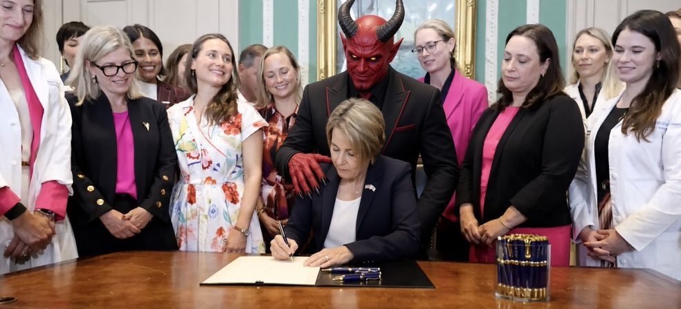 raidwarrior's tweet photo. @frfrankpavone @MassGovernor Because she’s lying on behalf of Satan https://t.co/xdgEi7THC5