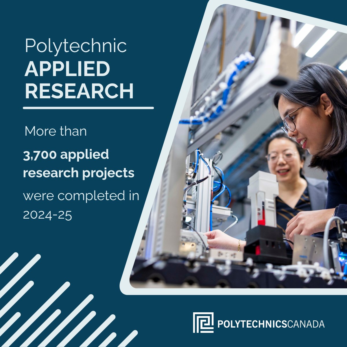 PolyCan's tweet photo. When industry and polytechnics collaborate, everyone benefits.

✅ Real-world solutions to pressing challenges
✅ Economic growth and job creation
✅ Support for key sectors
✅ Hands-on learning opportunities for students

Applied research delivers practical innovations that strengthen Canada's competitiveness while preparing the next generation of talent.

Read more in the Polytechnic Applied Research brief: https://t.co/hqZhVAA5ME