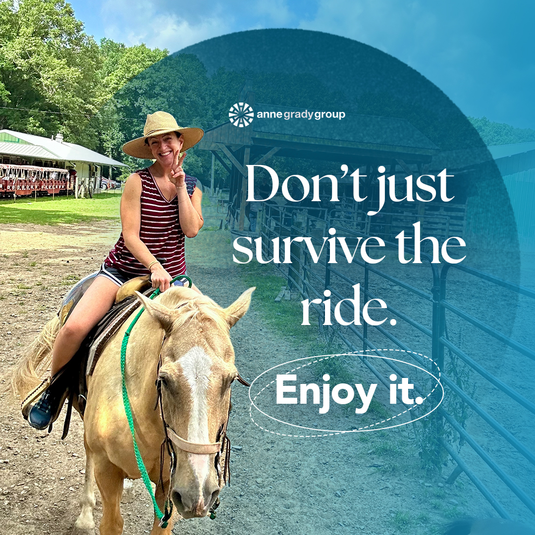 AnneGradyGroup's tweet photo. Life isn't something that starts once everything is perfect. It's happening right now.

There will always be another deadline, another challenge, another reason to put joy on hold. Don't let "someday" become your default.

Be present. Take the trip. Laugh harder. Ride the horse. https://t.co/uBjsCCyAar
