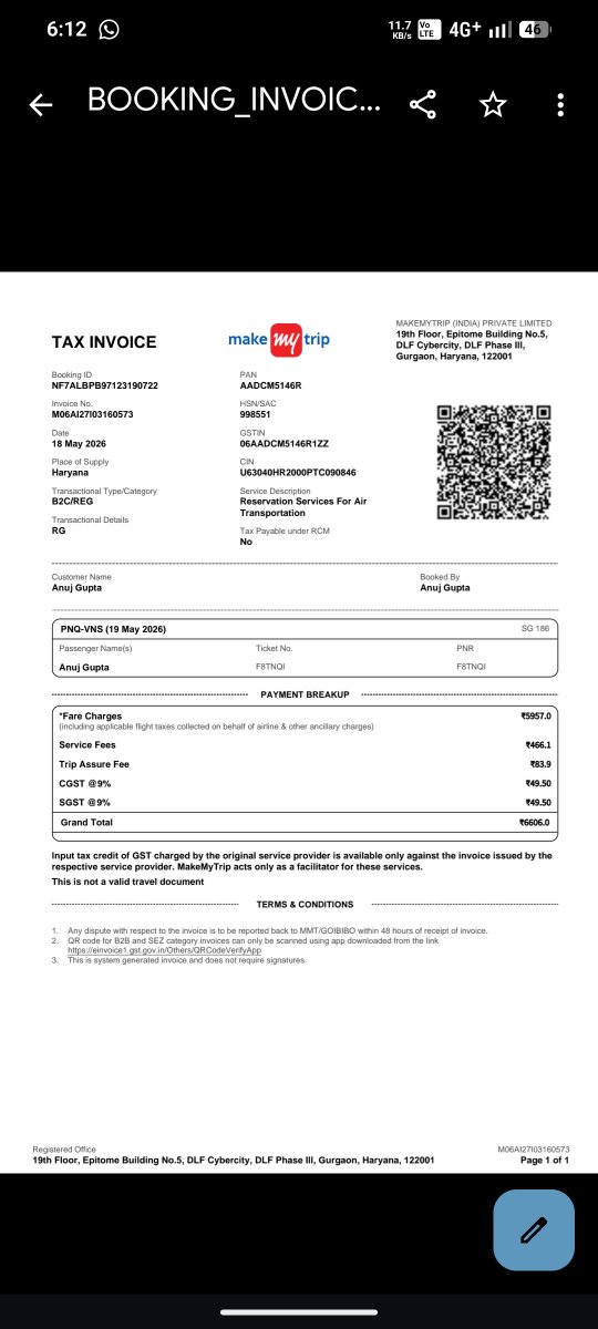 VivekAnujGupta6's tweet photo. @flyspicejet @makemytripcare @narendramodi @AmitShah 
SpiceJet claims the surname is incorrect but refuses to issue a refund. It has been four months—what amassive case of corporate corruption! To make matters worse, they aren't even responding. No one should book with SpiceJet https://t.co/jLmo49DzKW