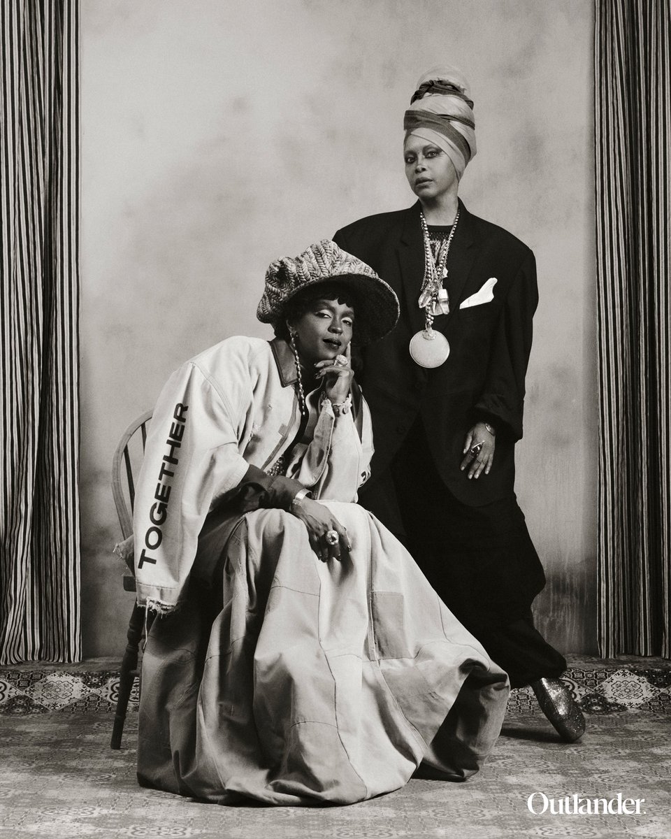 StreetFashion01's tweet photo. Ms. Lauryn Hill and Erykah Badu for Outlander Magazine - formally photographed together for the first time ever! https://t.co/TQWyv97uTb