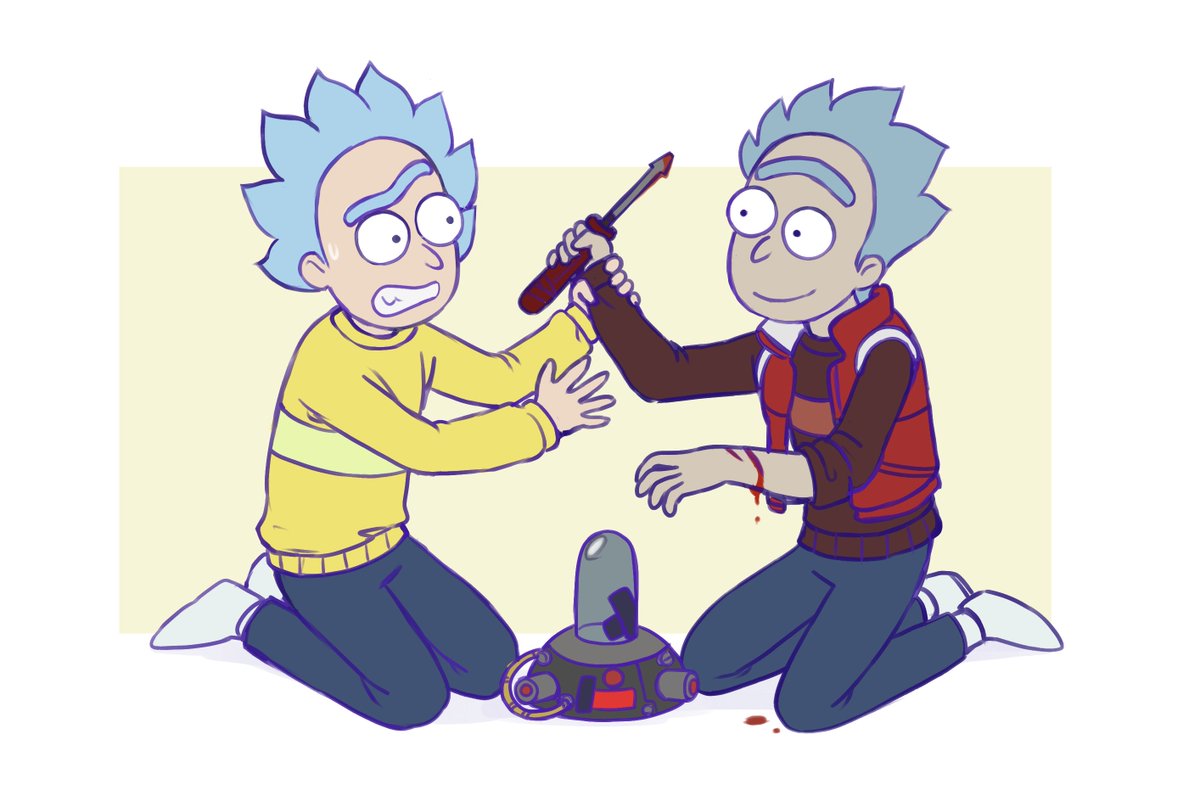 ScarlKnight's tweet photo. Dude... what are you doing?

(Fico feliz de ver tantos artistas motivados a desenhar Rick and Morty ultimamente. E é bom me sentir motivado a desenhar qualquer coisa fora do meu trabalho.) https://t.co/I0WXN3ZjfI