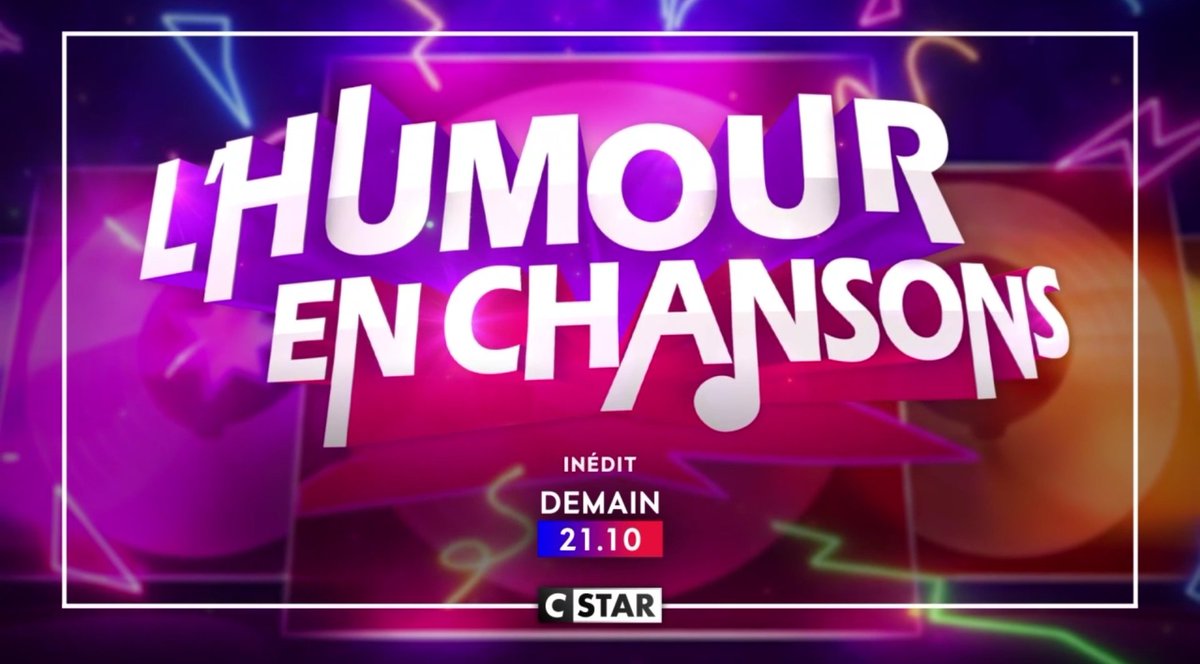 Soldatdesmedias's tweet photo. Demain à 21h10 sur @CStar, le documentaire inédit #LHumourEnChansons avec les témoignages de @vincelagaf, @max_boublil, @JeromeAnthonyM6, @TCroisiere, @RoblesOfficiel, @PatSebastien et du regretté #BrunoSalomone. https://t.co/YFAqwlYJXb