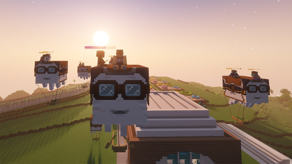 CubecatOficial's tweet photo. 🏅 Hem donat el tret de sortida als tercers Jocs Olímpics de Cubecat

☁️ En la prova d'avui, el cel de Manresa ha quedat eclipsat 😉 per un estol de ghasts famolencs. Havíem de pescar els animals que s'havien escampat pels carrers de la ciutat https://t.co/xcKRI1QXM0