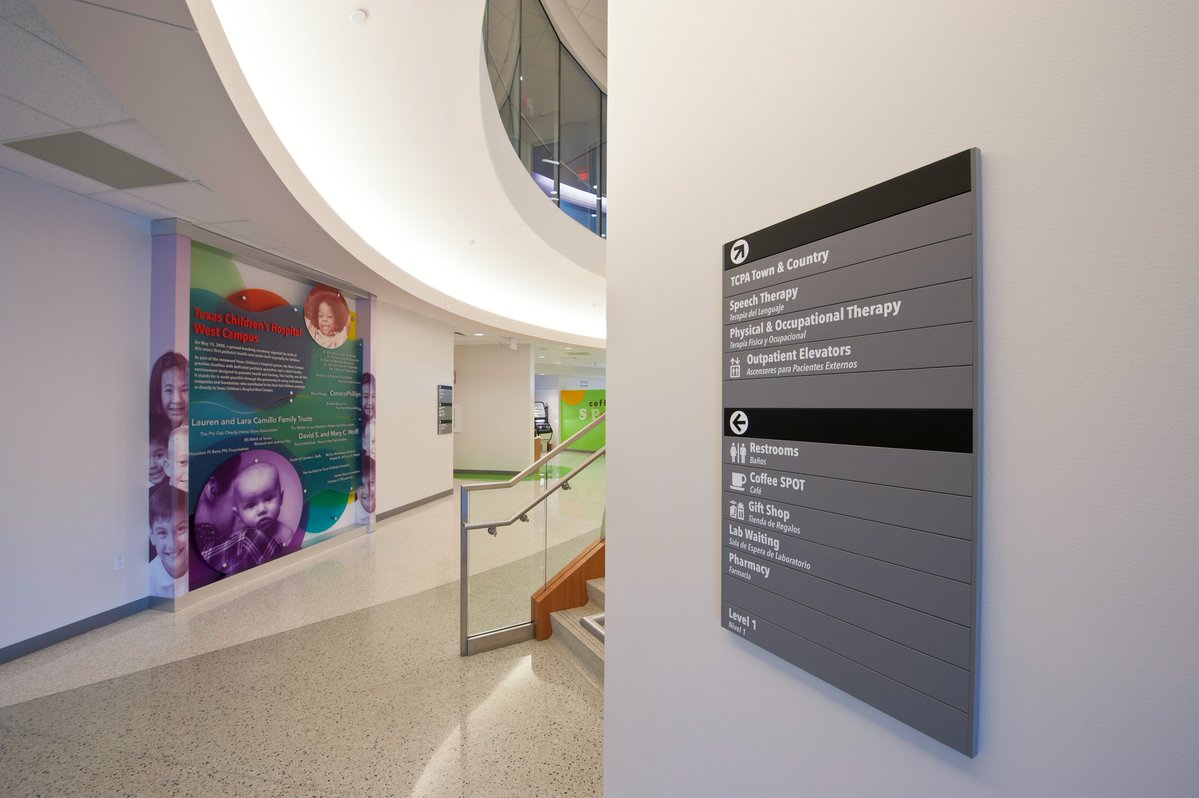 DGStudiosDesign's tweet photo. D|G Studios is proud to have delivered the complete signage package for Texas Children’s Hospital West Campus, contributing to a cohesive, intuitive, and thoughtfully designed environment for patients, families, visitors, and staff. https://t.co/sl8emrFTxG