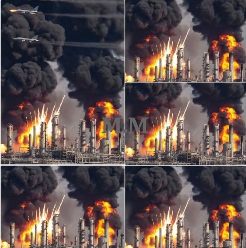 tvir_X's tweet photo. 🚨 Breaking: Iran hits a 60-billion-dollar Israeli power plant! ⚡💥🔥🇮🇷🇮🇱 https://t.co/a9cF4rfBpj