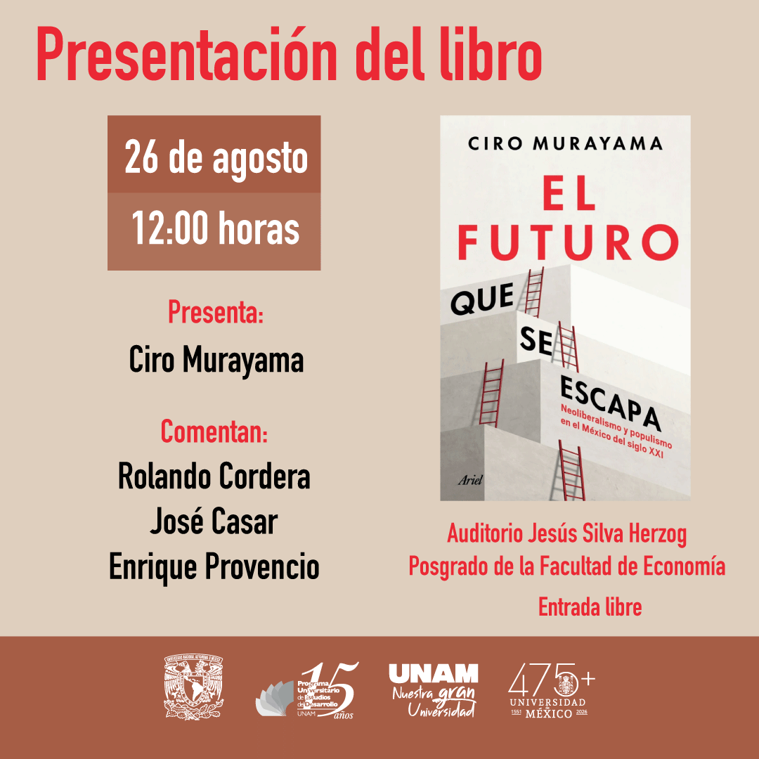 PUEDUNAM's tweet photo. Te invitamos a la presentación del libro, participan @ciromurayama, @rolando_cordera, @jscsr y @enprodu
🗓️ 26 de agosto
⏰ 12:00 horas
📍Posgrado de Economía
@pueeunam @FEconomiaUNAMof @Economicas_UNAM @suayedEconomia @UNAM_MX @InformePUED @UNAM_FCPyS @ENTSUNAMOficial https://t.co/7FzdVy03AL