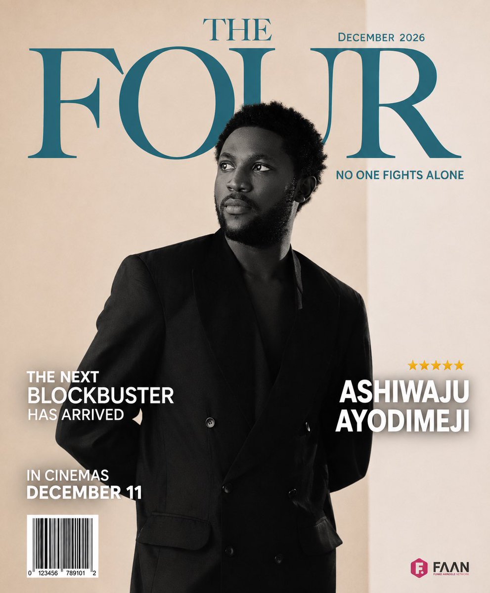 ade_ki_tan's tweet photo. Proud to be part of this one. ❤️
The next blockbuster has arrived.
THE FOUR
No One Fights Alone.
A Funke Akindele Film.
In cinemas December 11, 2026. 🎬
Proudly fan🥰
#TheFour #NoOneFightsAlone #TheNextBlockbuster #FunkeAkindeleNetwork #December11 #InCinemas https://t.co/wORNuFkLVF