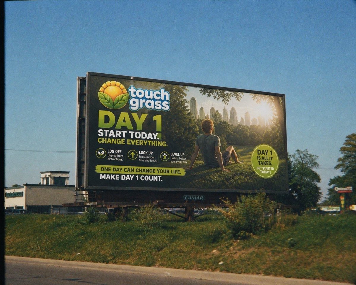 XTouchGrass's tweet photo. Put the screen down long enough to notice what’s around you.

The sky. The weather. The sounds. The people. The little things you usually scroll past.

Real life has better detail. We promise.

$TOUCHGRASS #TouchGrass ☀️ https://t.co/IuEEfjCul1