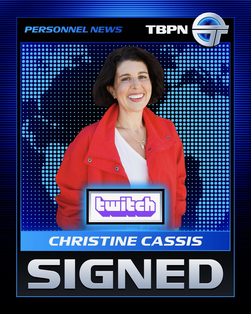 BREAKING: @​ChristineCassis has joined Twitch as CMO 
 [📷](https://pbs.twimg.com/media/HPdphipaMAANurk.jpg)