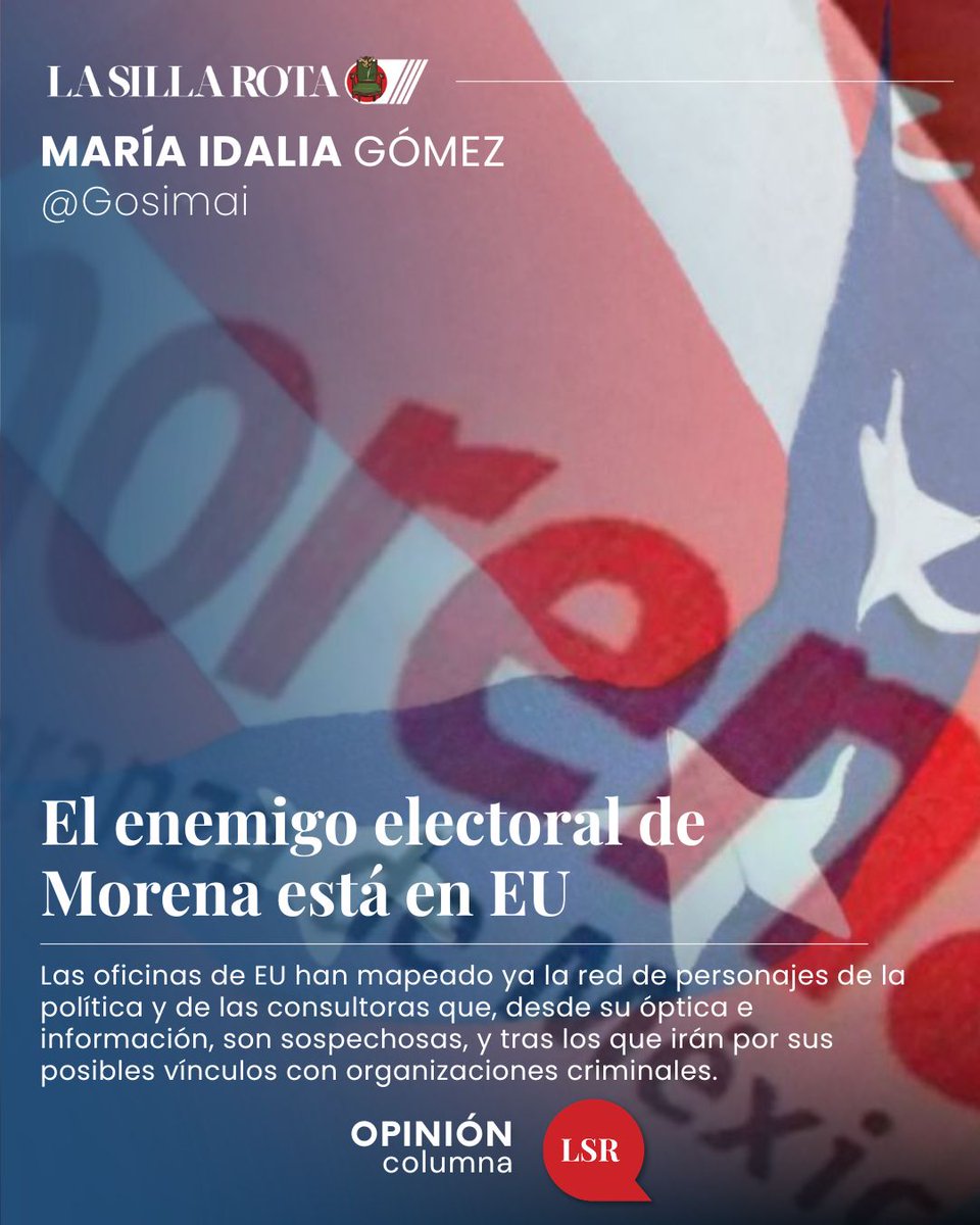 OpinionLSR's tweet photo. Lee la columna #Objeción de María Idalia Gómez “El enemigo electoral de Morena está en EU”. ✍️ @Gosimai #OpiniónLSR https://t.co/7QPSPw8umc https://t.co/cLsoSUoUUh