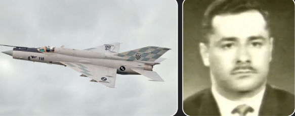 Valor_Gear's tweet photo. Capt. Munir Redfa and Have Donut
The Mig-21 falls into US hands
In 1966 at the height of the Cold War, Capt. Redfa an Assyrian Christian flying in the Iraqi Air Force defected to the West bringing one of most sought after aircraft into US hands:  the Mig-21.  State of the art and brand new at the time, the Mig 21 was highly sought after and due to the mistreatment of Capt. Redfa because of his Christian faith, he was convinced by Mossad agents to fly the plane into Israel.  Israel soon cut a deal the the US to study the aircraft and Project Have Donut was born: dogfighting of American vs Soviet aircraft to achieve air superiority. Capt. Redfa had one request before defecting and that was that his wife and children would be granted amnesty as well.  When they were safe, Redfa flew the Mig-21 to the border of Israel and landed it with fumes in the gas tank.  His efforts are memorialized in the 1988  film Steal the Sky. Valor is in you. Set it free.