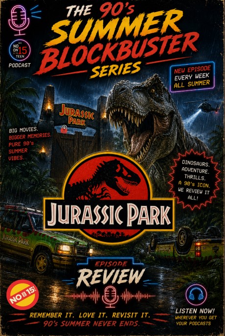 TheNo15Allcast's tweet photo. 🦖🎬 ALERT!
DONT MISS OUR LATEST and The 90’s Summer Blockbuster Series with Jurassic Park!
Dinosaurs, chaos, groundbreaking effects, & pure 90s movie magic. Does it hold up?
Listen now! 🎙️🔥
https://t.co/UM8eCcH8It
#JurassicPark #90s#MoviePodcast #SummerBlockbuster https://t.co/mQyCZFTkwJ