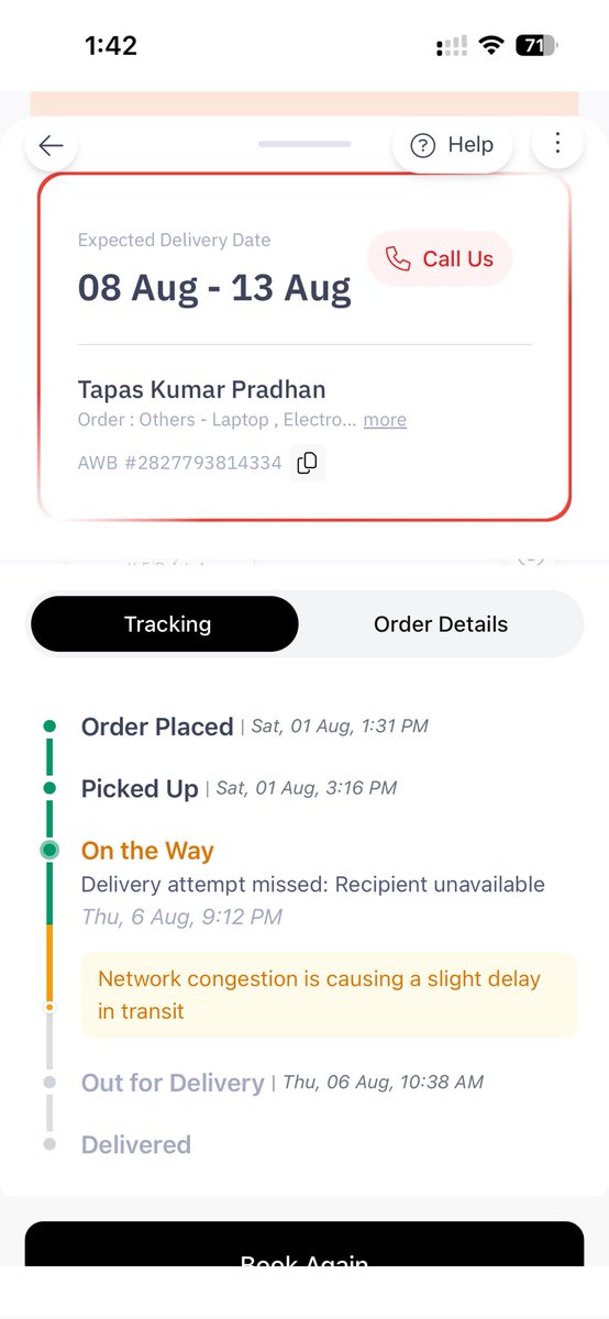 tapas_143's tweet photo. 6th to 12th August — 7 days of the same story: “Out for Delivery”, Every single day then nothing https://t.co/2PZnCSZkd6 shows complete incompetence and a total failure of your delivery service.Multiple complaints and requests, yet ZERO progress. https://t.co/RohtguCatw