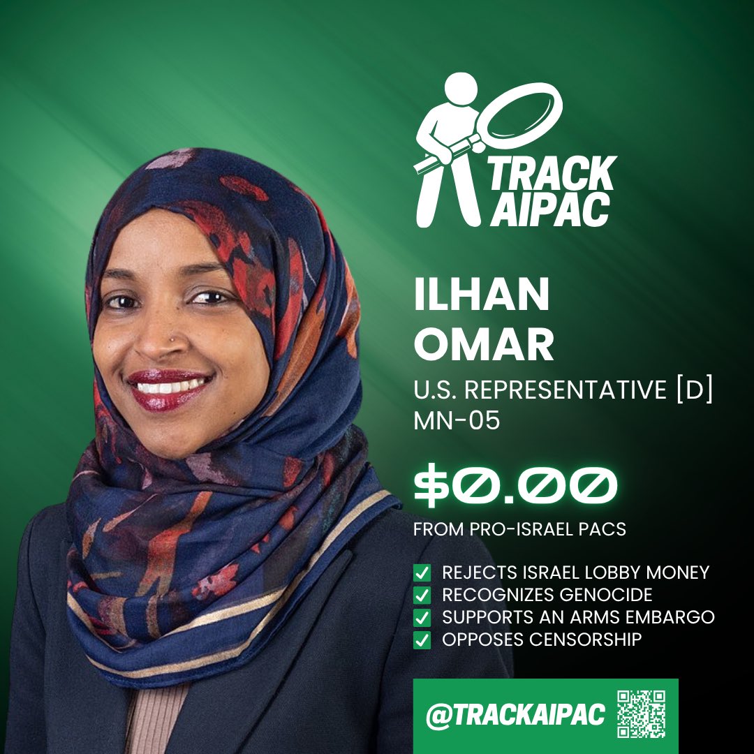 TrackAIPAC's tweet photo. Vote @IlhanMN for Congress in #MN05! https://t.co/NVu3DqaXtI