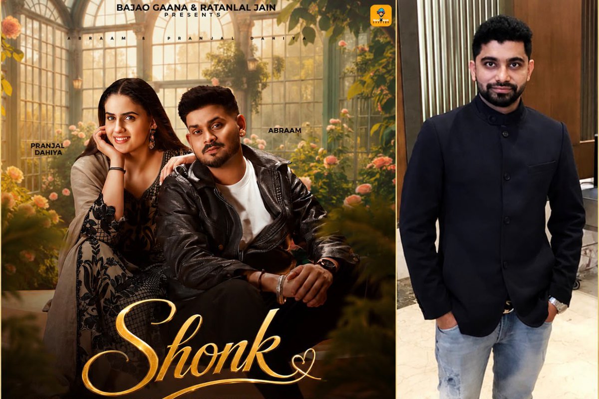 SourabhBakshi_'s tweet photo. Ratan Lal Jain continues to explore fresh collaborations with Bajao Gaana. “Shonk” featuring Abraam and Pranjal Dahiya definitely has our attention. 👀
#Shonk #BajaoGaana #RatanLalJain https://t.co/fgB8cpFix7