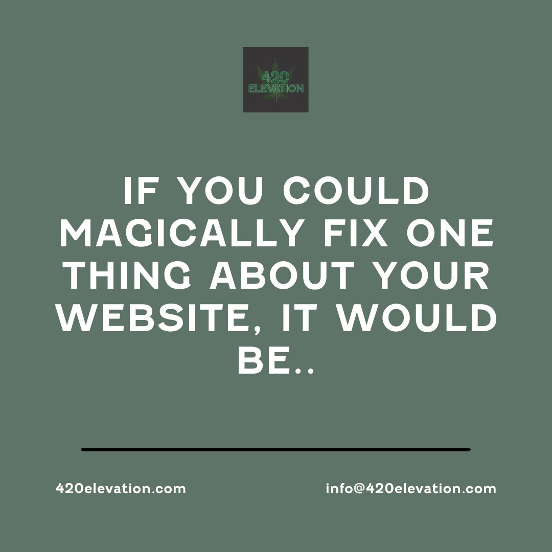 420__Elevation's tweet photo. If you could magically fix one thing about your website, it would be____?

We'll go first...better loading speeds. See more about our website design and management services: https://t.co/JluB4yVtLn

Now it's your turn. What's one thing you'd instantly improve about your website? https://t.co/JEwGe0yhIc