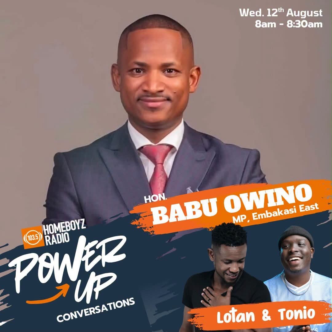 NickWesala's tweet photo. @HomeboyzRadio tomorrow hosts the enigma, Dr. @HEBabuOwino on the morning show.
Kindly tune in. Listen in to Grandfather!
#BaadayaBabaniBabu
#BilaBabunitaabu
#RutoAtFour https://t.co/os4RgG7XIM