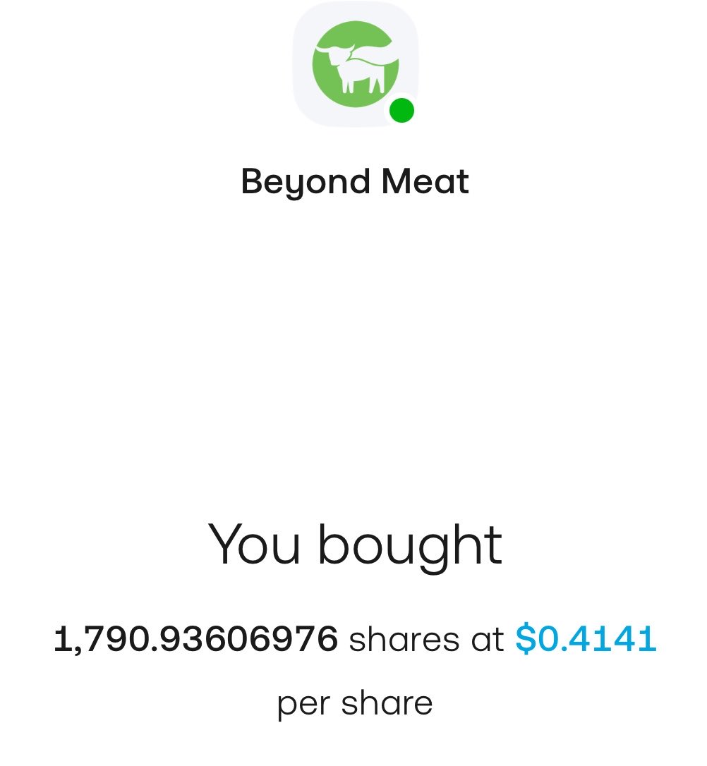 devyouneed's tweet photo. First Buy of $BYND ✅ https://t.co/TLrFdSbXOw