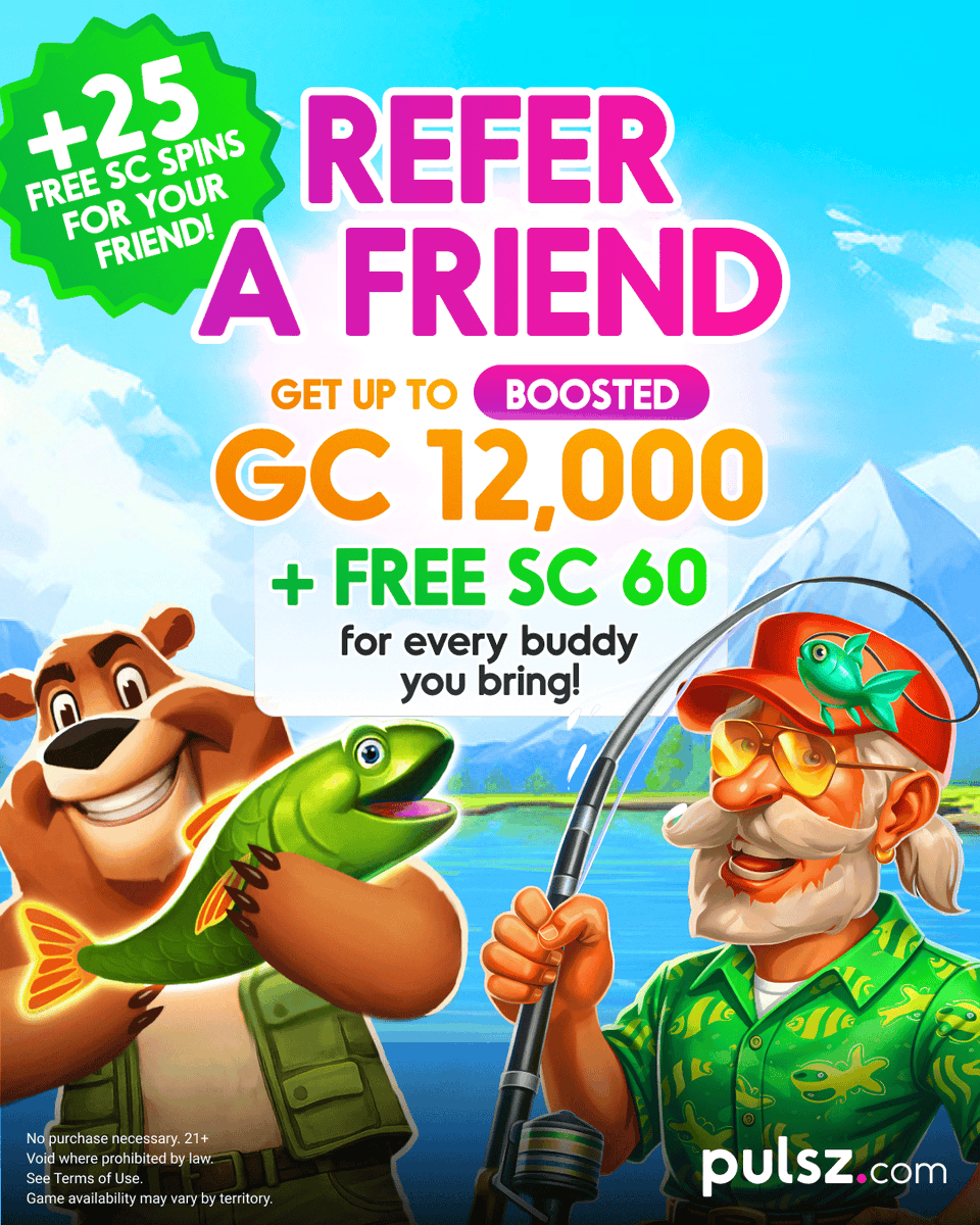 pulszdotcom's tweet photo. ⏳ Time's almost up on the boosted rewards! ⏳

LAST WEEK to refer a friend and earn up to GC 20,000 + FREE SC 100 for every buddy you bring 🎉

Who are you inviting before the clock runs out? 👇 https://t.co/cpZWNQ0UaS https://t.co/Jqp03kePxF