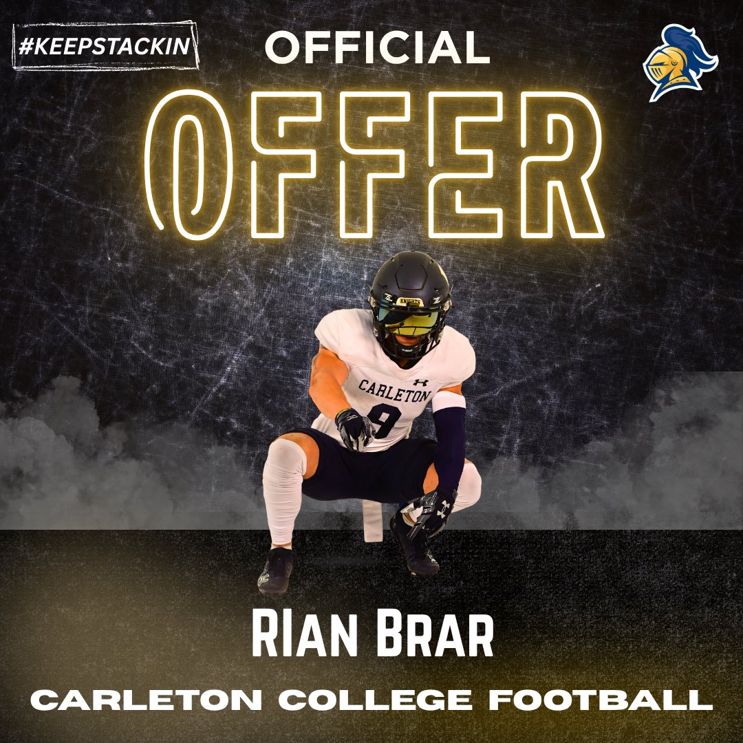 riansbrar's tweet photo. After a great visit and conversation with @AB_Balogh21 I’m blessed to receive an offer from Carleton College! Thank you to the Carleton coaching staff for the opportunity! #AGTG @CoachJournell @CoachSamKent @Tjourney_ @VHSFootball @RecruitVandyFB https://t.co/6rRkma0C8x