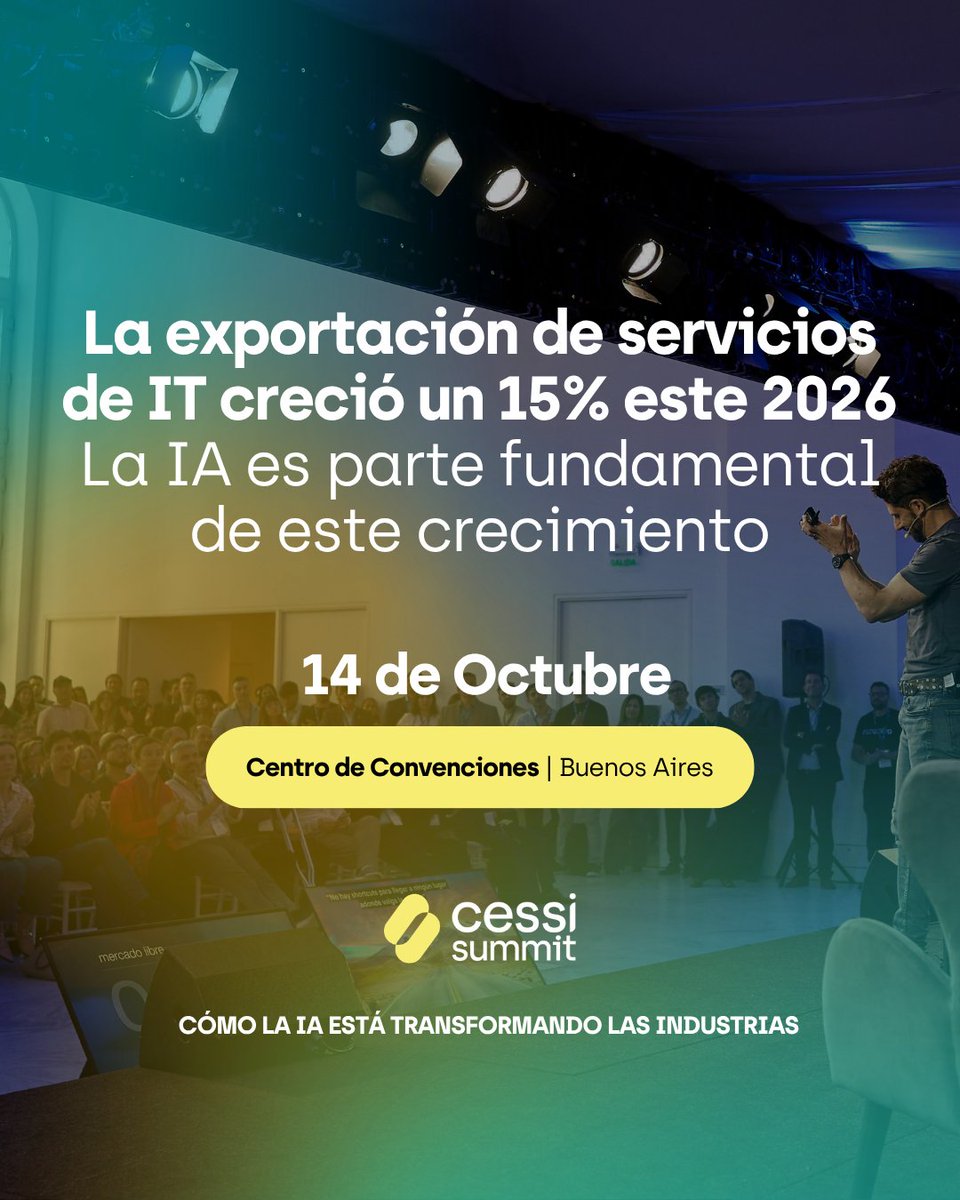 CessiArgenTIna's tweet photo. La IA no es el futuro. Es el presente de la industria argentina. 🤖

4️⃣ datos que no podés ignorar 👇

📅El 14/10 lo profundizamos en el IA Day.

🎟️ Ya podés conseguir tu entrada: https://t.co/FkbcgfgM2s

#IADay #InteligenciaArtificial #CESSI https://t.co/nOJxeKklrT