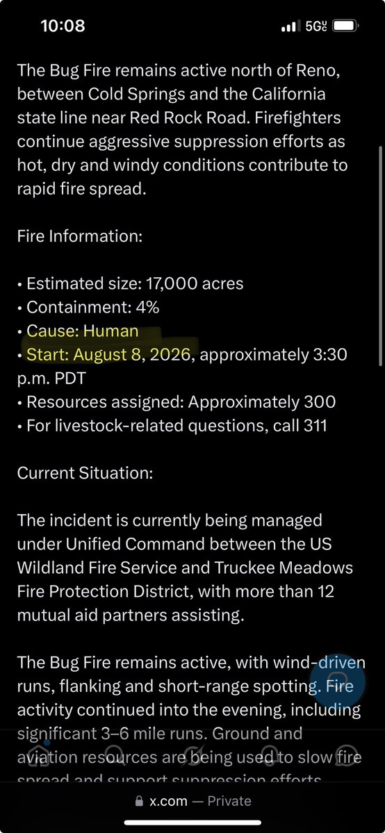 McAnecha's tweet photo. If you know anyone in the Reno/Sparks area it is advisable to LEAVE NOW before the thunderstorm hit tomorrow and Thursday.
The NWS has forecasted erratic 50mph winds and the arson attack is ongoing.
Weather, the weapon.
#bugFire #fredMountainFire #stallionFire #hunterFire https://t.co/VaHsEDadN5